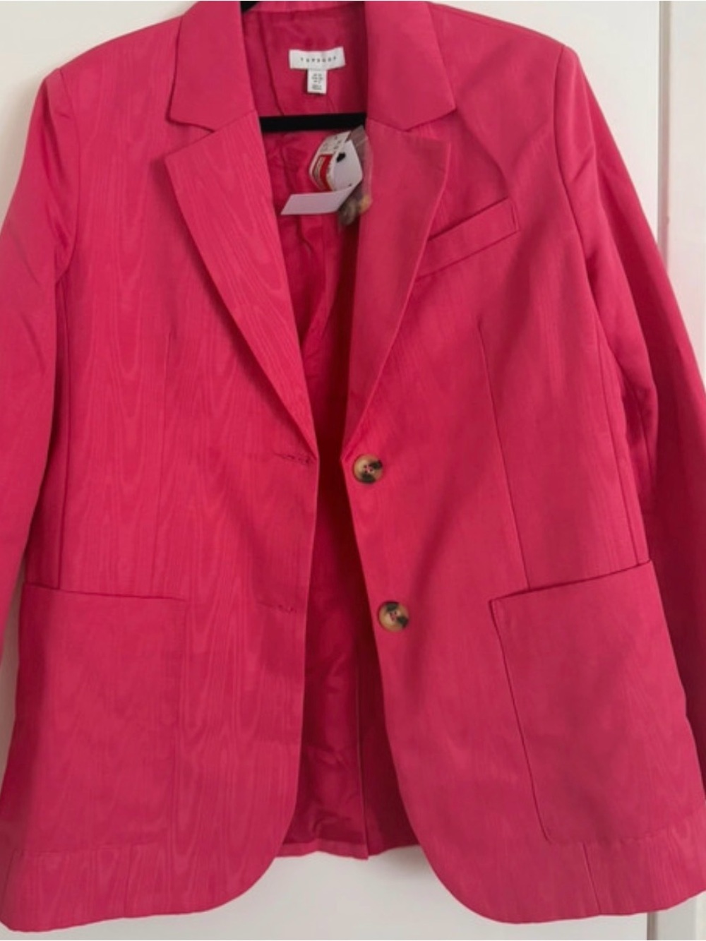 TOPShop Hot Pink Single-Breasted Blazer NWT!